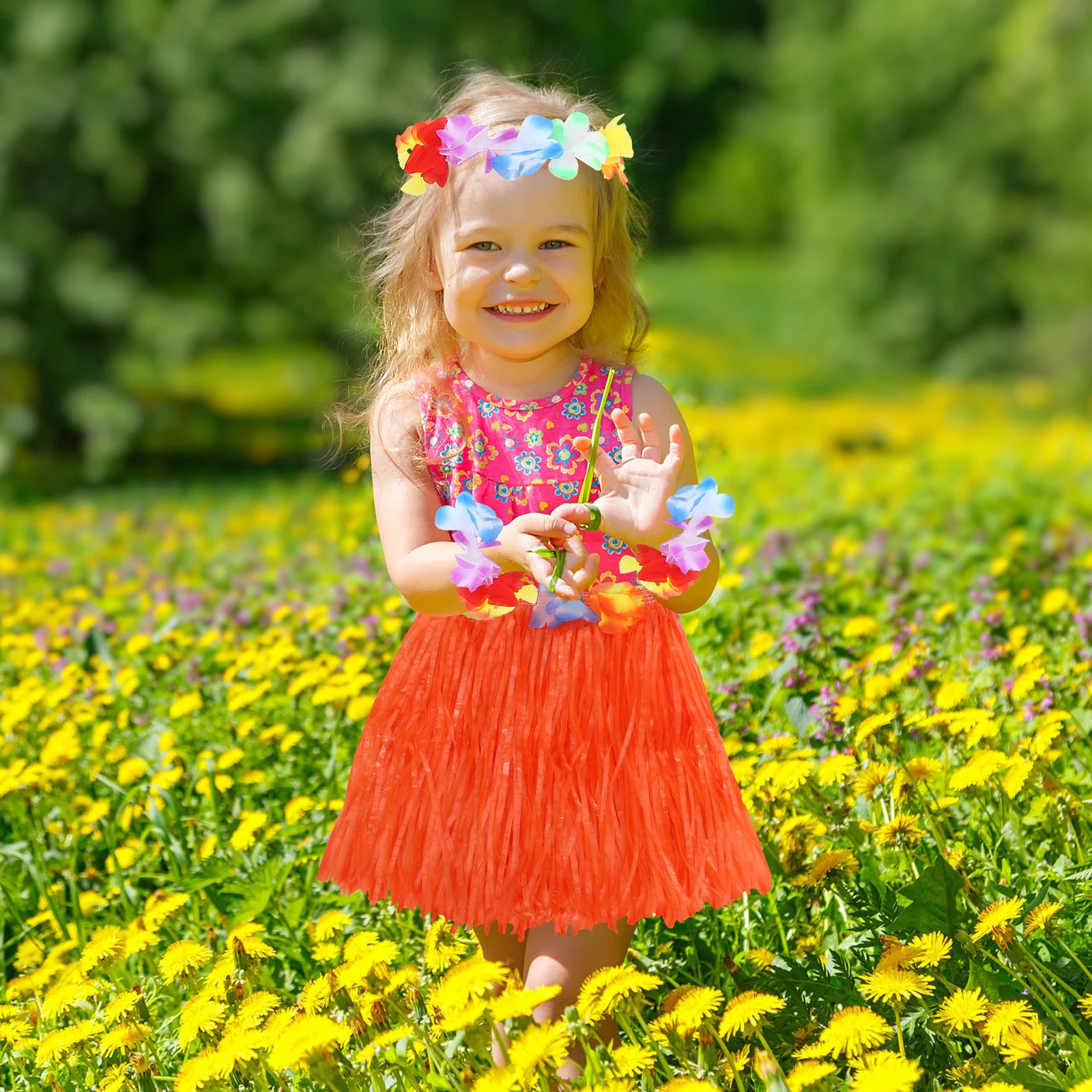 's Grass Skirt Suit Hawaiian Skirts Dress Headbands up Suspender Girl Orange for Girls
's Grass Skirt Suit Hawaiian Skirts Dress Headbands up Suspender Girl Orange for Girls