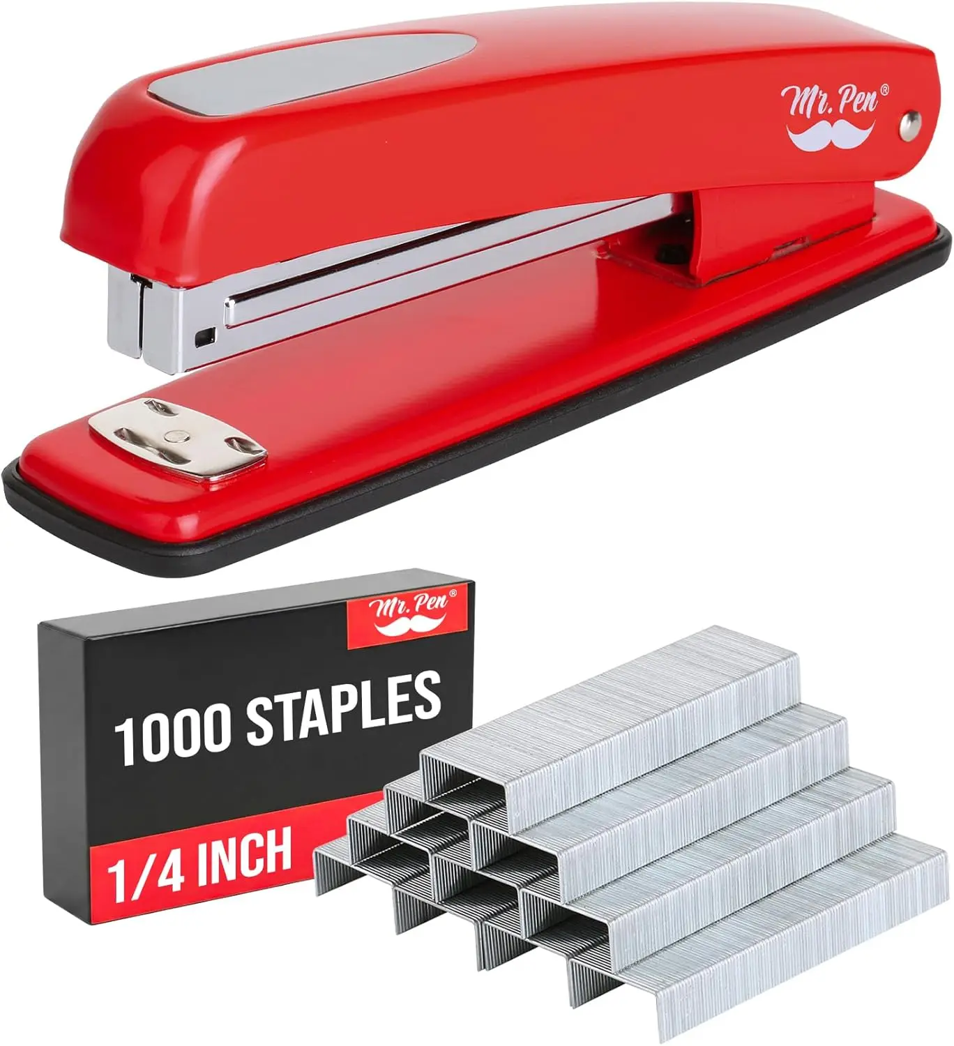 Red Office Stapler with 1000 Staples, 20 Sheet Capacity, Ergonomic Design for Comfortable Use
Red Office Stapler with 1000 Staples, 20 Sheet Capacity, Ergonomic Design for Comfortable Use