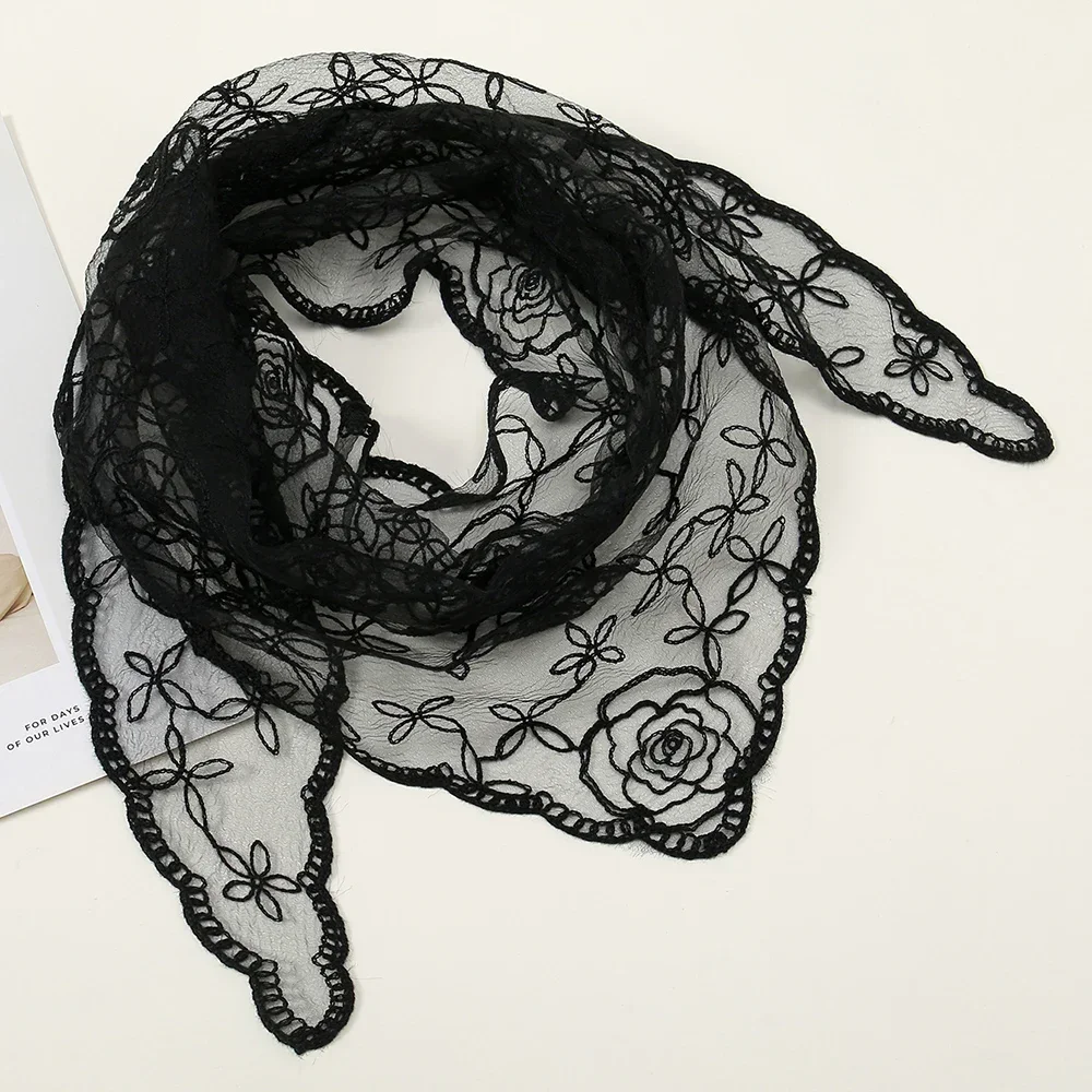 Embroidery Lace Floral Triangular Scarf Veil Woman Muslim Prayer Headscarf Elegant Headcloth Spanish Shawl 130*45cm
Embroidery Lace Floral Triangular Scarf Veil Woman Muslim Prayer Headscarf Elegant Headcloth Spanish Shawl 130*45cm
