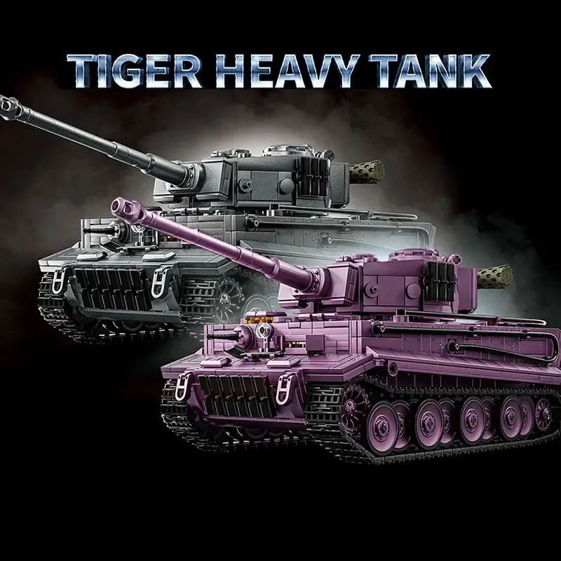 1668pcs World War II German Tiger Tank Grey and Purple Battle Coat Edition Building Blocks Set with Figure Toy Gift
1668pcs World War II German Tiger Tank Grey and Purple Battle Coat Edition Building Blocks Set with Figure Toy Gift