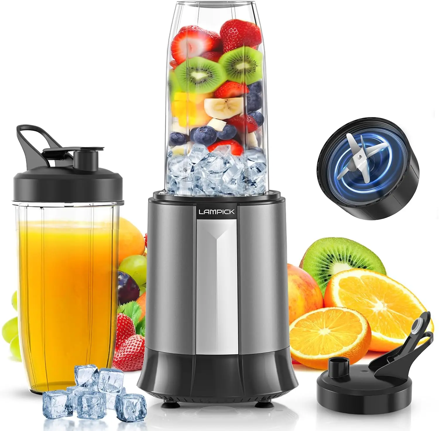 Smoothie Blender, 1300W Personal Blender for Smoothies, Shakes and Nutrient Extractions with 2pcs BPA-Free 27oz Portable To-Go B
Smoothie Blender, 1300W Personal Blender for Smoothies, Shakes and Nutrient Extractions with 2pcs BPA-Free 27oz Portable To-Go B