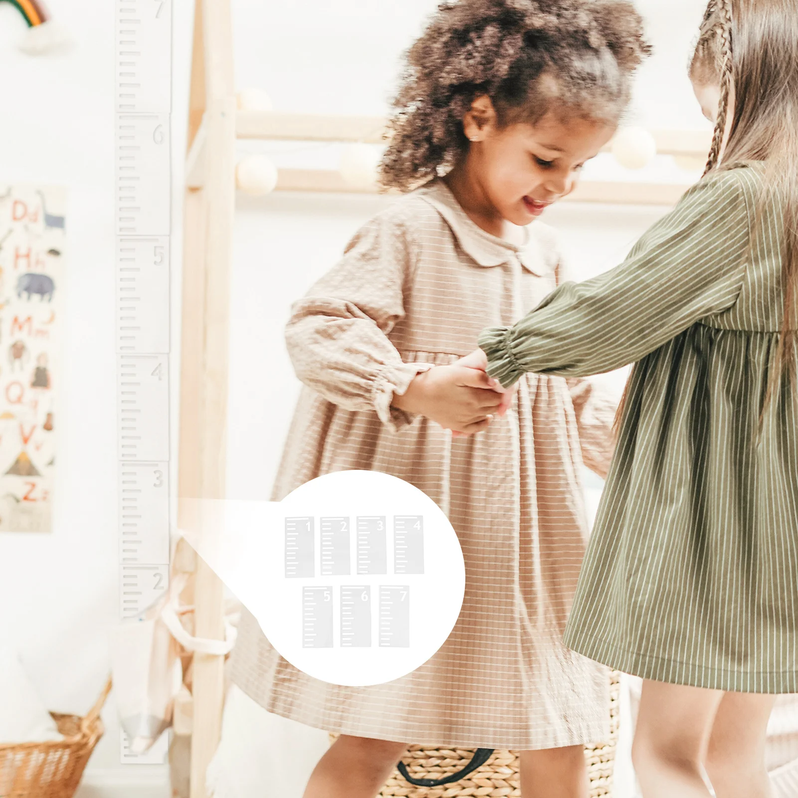 7Pcs Growth Chart Stencil Kids Height Measuring Ruler Large Size 7 Feet DIY Wall Decor Template Flexible Washable Reusable
7Pcs Growth Chart Stencil Kids Height Measuring Ruler Large Size 7 Feet DIY Wall Decor Template Flexible Washable Reusable