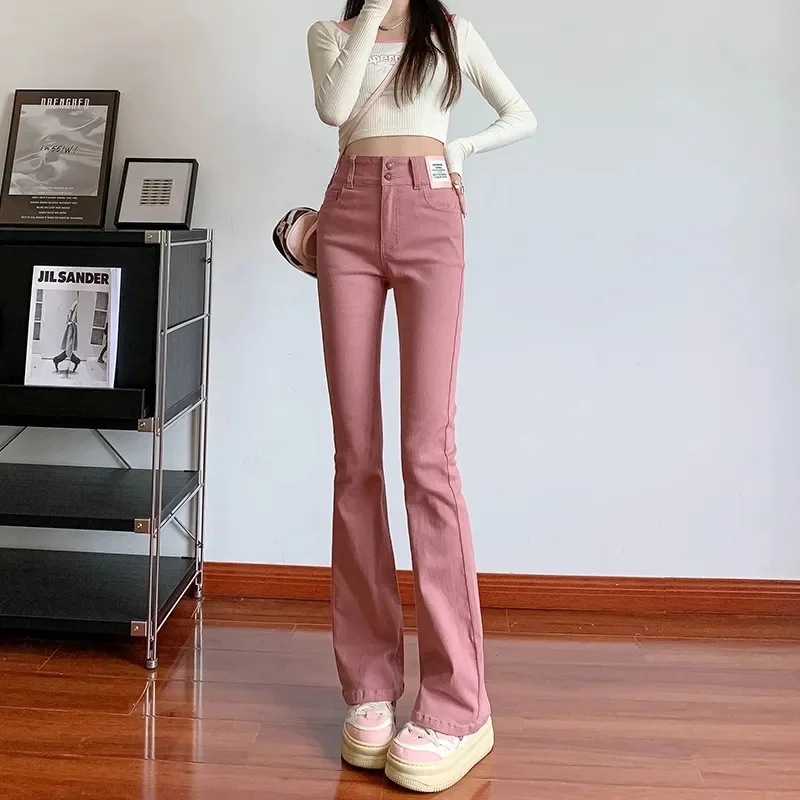 Femme Leisure Jeans Trousers Korean Lady Micro Flared Imitation Cowboy Pants Spring Autumn Women Fashion Denim Pantalons
Femme Leisure Jeans Trousers Korean Lady Micro Flared Imitation Cowboy Pants Spring Autumn Women Fashion Denim Pantalons