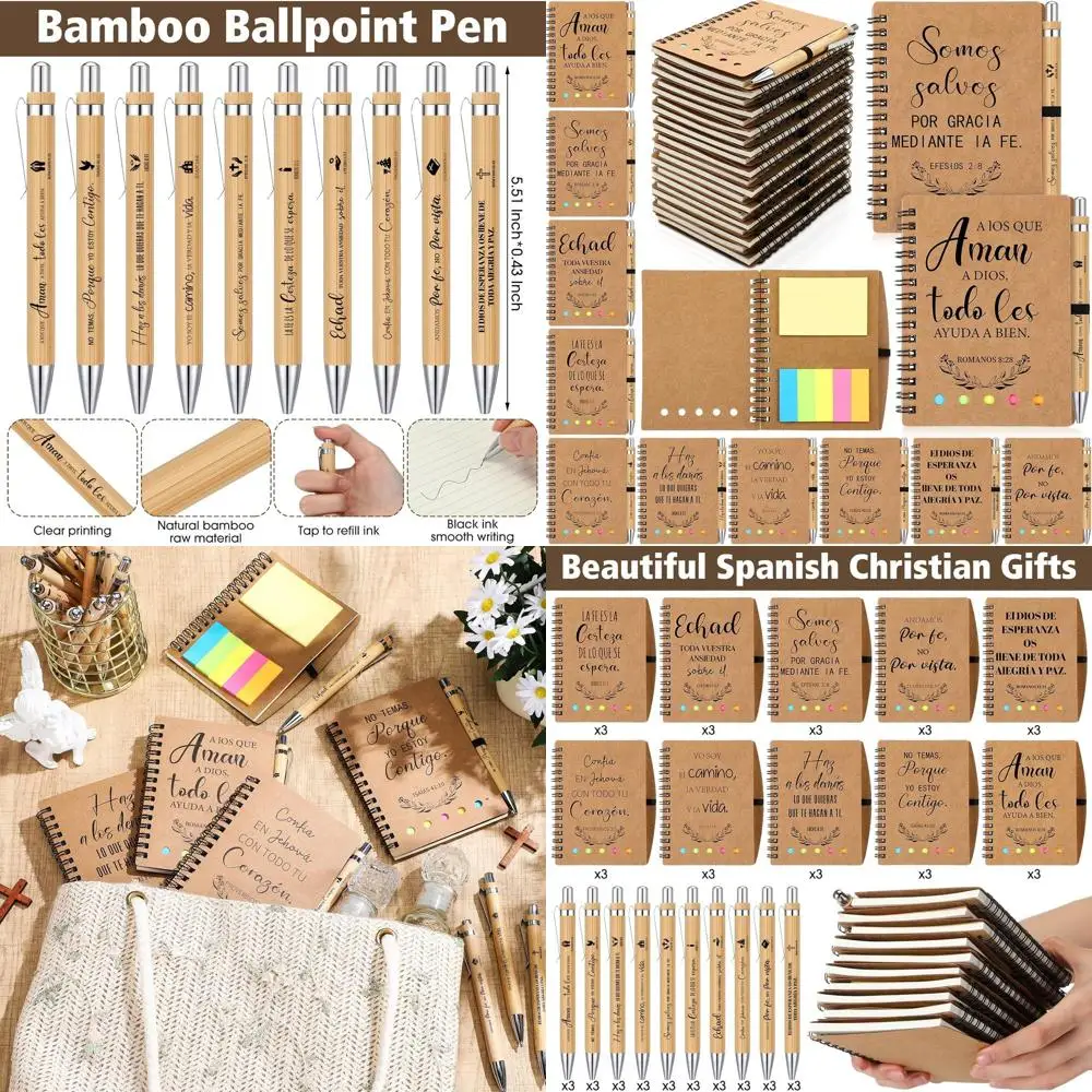 Bulk Spanish Christian Notebooks: Bible Verses, Prayer Journals, & Pens for Church Gifts
Bulk Spanish Christian Notebooks: Bible Verses, Prayer Journals, & Pens for Church Gifts