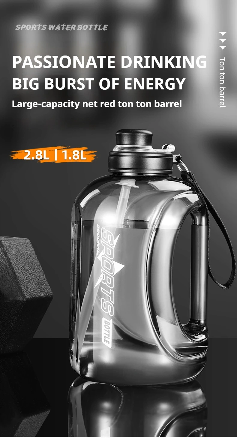 2800ml/1800ml Large Capacity Sports Water Bottle with Straw & Handle - Leak - Proof & Durable for Fitness & Travel
2800ml/1800ml Large Capacity Sports Water Bottle with Straw & Handle - Leak - Proof & Durable for Fitness & Travel
