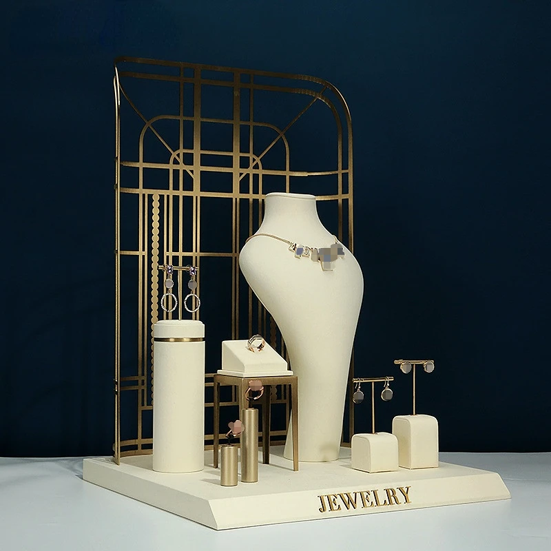 New Jewelry Props Display Rack Metal Beige Necklace Ring Ornaments Window Jewelry Display Display Rack
New Jewelry Props Display Rack Metal Beige Necklace Ring Ornaments Window Jewelry Display Display Rack