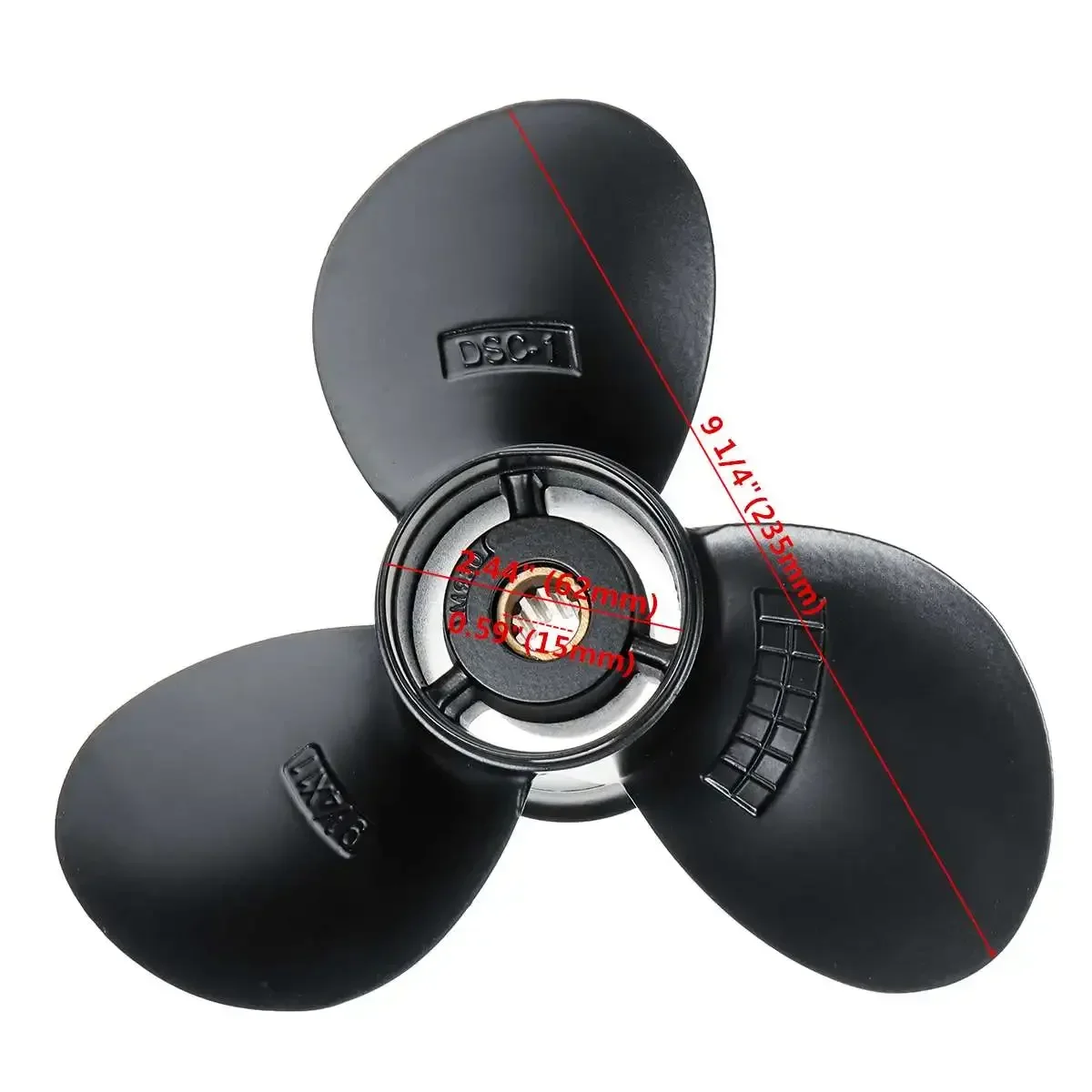 For Suzuki 9.9-15HP 58100-93743-019 Boat Outboard Propeller 9 1/4 x 11 Aluminium Alloy Marine Propeller 10 Spline Tooth
For Suzuki 9.9-15HP 58100-93743-019 Boat Outboard Propeller 9 1/4 x 11 Aluminium Alloy Marine Propeller 10 Spline Tooth
