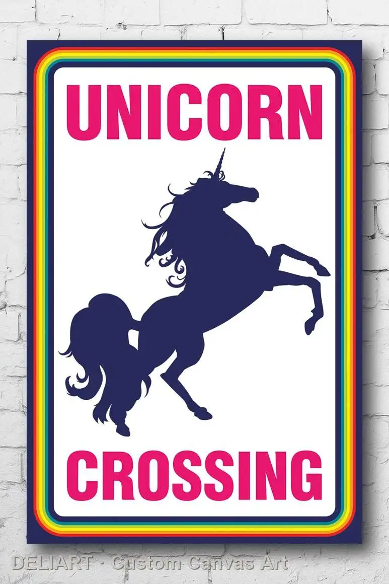 UNICORN CROSSING Canvas Poster - Custom Size Available Room Decoration Home Decor Wall Art
UNICORN CROSSING Canvas Poster - Custom Size Available Room Decoration Home Decor Wall Art