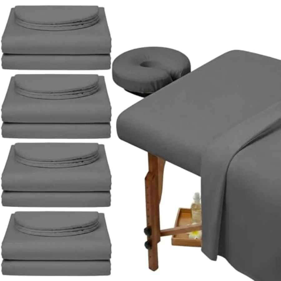 4 Sets 3 Pcs Soft Microfiber Massage Table Sheets Set Bulk Includes Massage Flat Sheet and Fitted Sheet and Face Rest Cover
4 Sets 3 Pcs Soft Microfiber Massage Table Sheets Set Bulk Includes Massage Flat Sheet and Fitted Sheet and Face Rest Cover