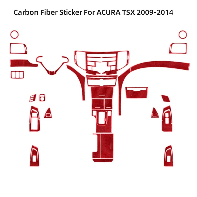 Red Carbon Fiber Car Interior Decoration Sticker For ACURA TSX 2009-2014 Styling Accessories
Red Carbon Fiber Car Interior Decoration Sticker For ACURA TSX 2009-2014 Styling Accessories