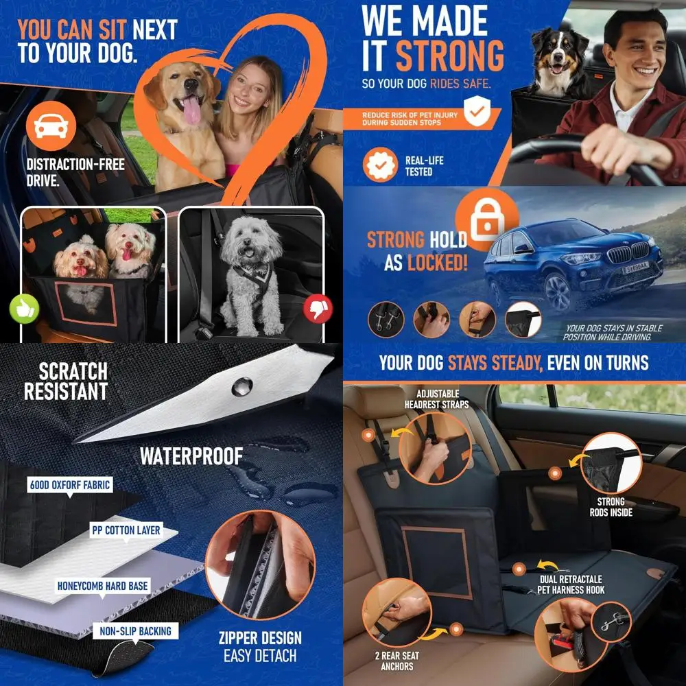 Чехол для автомобильного сиденья для средних/крупных собак или двух маленьких собак с водонепроницаемым дном и регулируемыми ремнями безопасности
Чехол для автомобильного сиденья для средних/крупных собак или двух маленьких собак с водонепроницаемым дном и регулируемыми ремнями безопасности