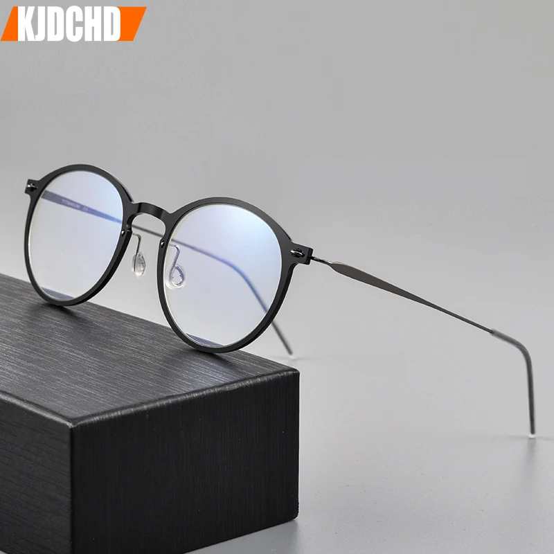 KJDCHD Screwless Retro Round Optical Glasses Frame Men Ultralight Titanium Acetate Eyeglasses for Women Classic Vintage Eyewea
KJDCHD Screwless Retro Round Optical Glasses Frame Men Ultralight Titanium Acetate Eyeglasses for Women Classic Vintage Eyewea