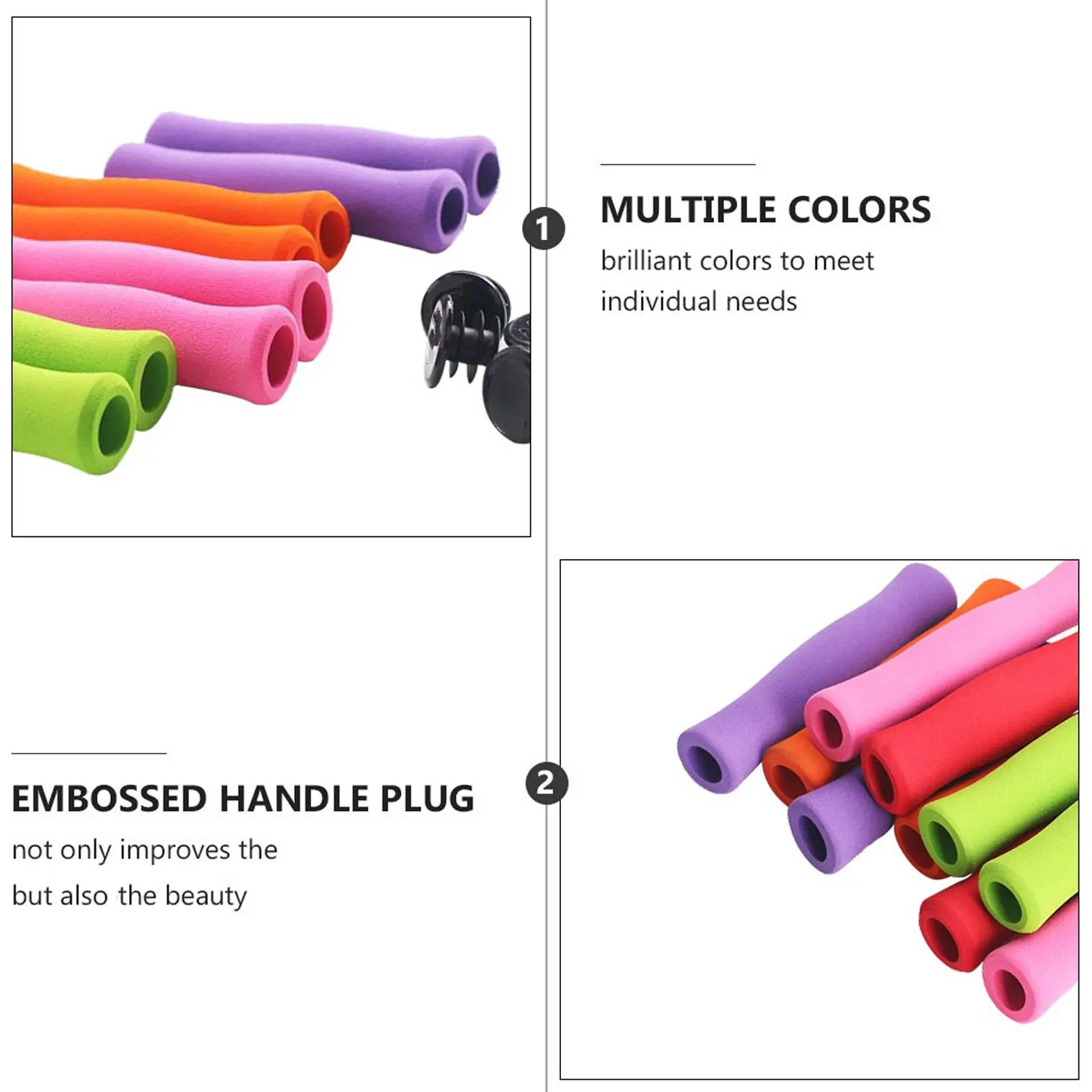 4pcs Sponge Grips Colorful Handlebar Protective Cover Comfortable Odorless Waterproof Dustproof End Caps Bike Handlebar Cover
4pcs Sponge Grips Colorful Handlebar Protective Cover Comfortable Odorless Waterproof Dustproof End Caps Bike Handlebar Cover