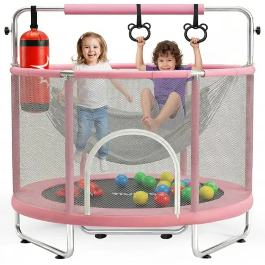55 Trampoline for with Safety Enclosure galvanized steel frame red and black weather-resistant padding and zippered mesh enclos
55 Trampoline for with Safety Enclosure galvanized steel frame red and black weather-resistant padding and zippered mesh enclos