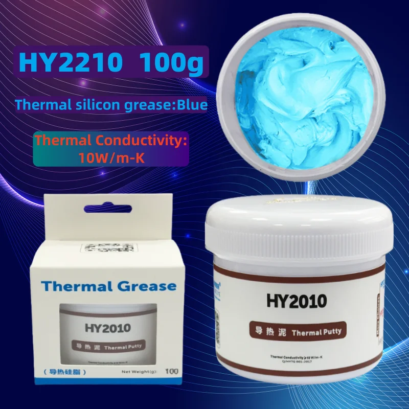 HY2210 100 г синяя термосиликоновая смазка 10 Вт/м-к силиконовая паста радиатор процессор CPUGPU кулер охлаждающий вентилятор пластырь термогель
HY2210 100 г синяя термосиликоновая смазка 10 Вт/м-к силиконовая паста радиатор процессор CPUGPU кулер охлаждающий вентилятор пластырь термогель