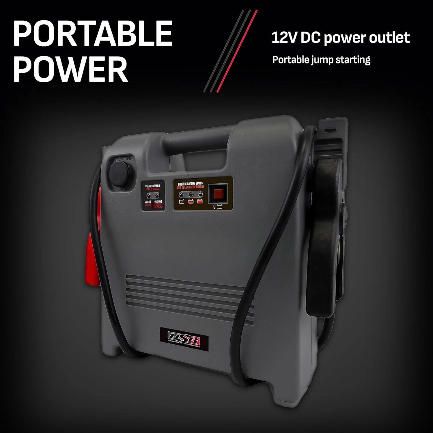 Car Battery Jump Starter & Portable Power Station - 1800 Peak Amps - 12V DC Power Outlet - with Overload & Short-Circuit
Car Battery Jump Starter & Portable Power Station - 1800 Peak Amps - 12V DC Power Outlet - with Overload & Short-Circuit