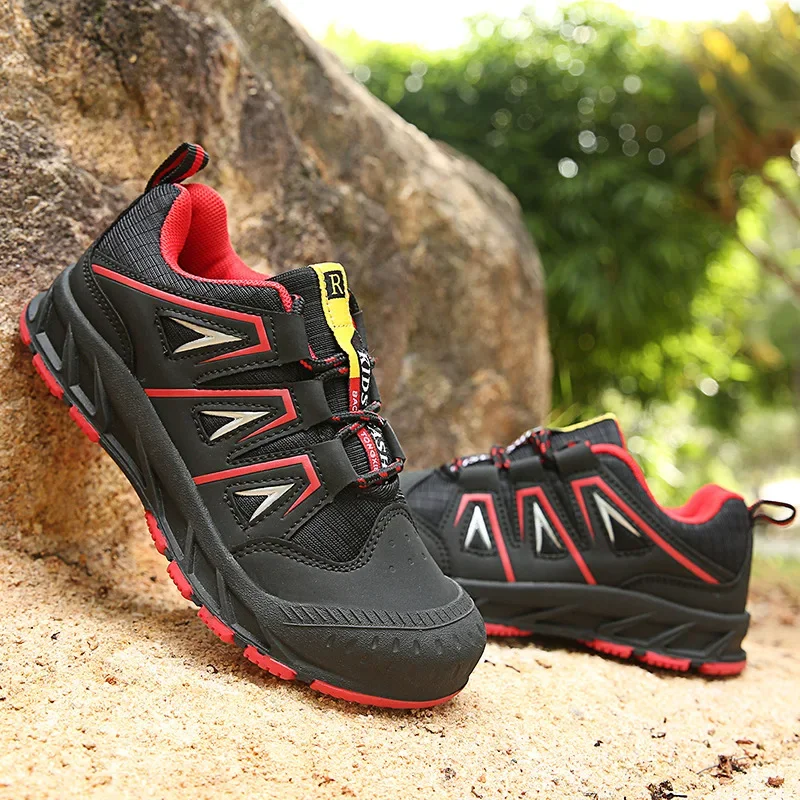 Hot Sale Black Red Children's Hiking Shoes Waterproof Non-slip Rubber Outdoor Trekking Sneakers for Kids Mountain Climbing Shoes
Hot Sale Black Red Children's Hiking Shoes Waterproof Non-slip Rubber Outdoor Trekking Sneakers for Kids Mountain Climbing Shoes