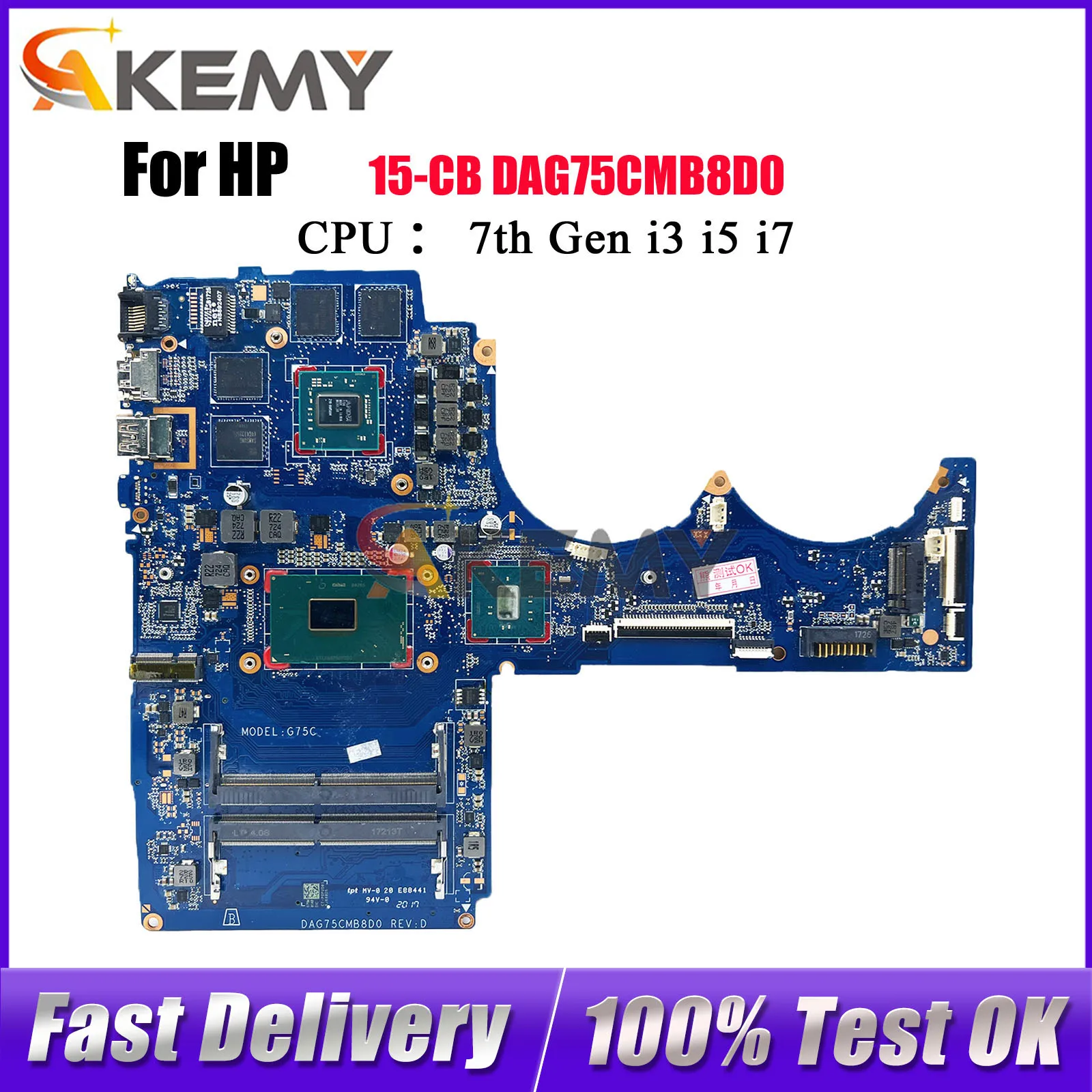 Материнская плата DAG75CMB8D0 для ноутбука HP Pavilion 15-CB с процессором i5 i7 RX550, 2 ГБ графического процессора 926309-601, 100% полностью протестирована
Материнская плата DAG75CMB8D0 для ноутбука HP Pavilion 15-CB с процессором i5 i7 RX550, 2 ГБ графического процессора 926309-601, 100% полностью протестирована