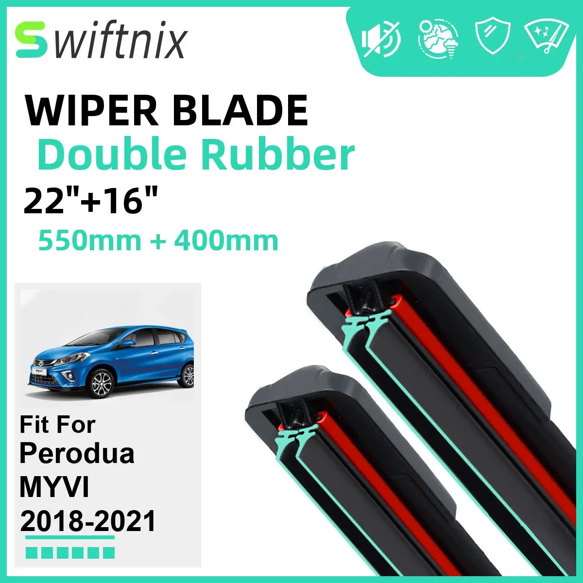Двойные резиновые автомобильные щетки стеклоочистителя для Perodua MYVI 2018-2021, переднее ветровое стекло, резиновые автомобильные аксессуары 2018 2019 2020
Двойные резиновые автомобильные щетки стеклоочистителя для Perodua MYVI 2018-2021, переднее ветровое стекло, резиновые автомобильные аксессуары 2018 2019 2020
