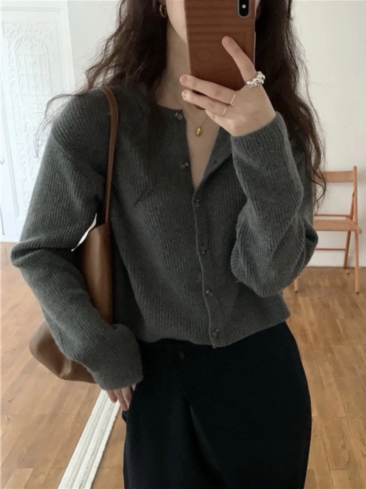 Slimming Knitted round Neck Sweater Cardigan Candy Miss Self Service Fashionable Small Size Women's Spring Long Sleeve Casual...
Slimming Knitted round Neck Sweater Cardigan Candy Miss Self Service Fashionable Small Size Women's Spring Long Sleeve Casual...