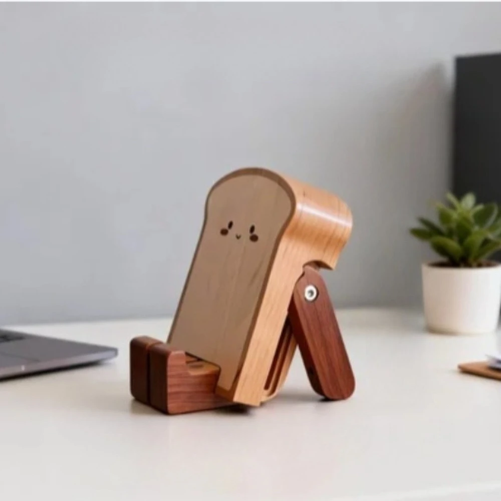 Toast Bread Phone Stand Costom Lazy Wooden Phone Support Desktop Decoration Creative Foldable Cute Phone Accessory Holder Base
Toast Bread Phone Stand Costom Lazy Wooden Phone Support Desktop Decoration Creative Foldable Cute Phone Accessory Holder Base