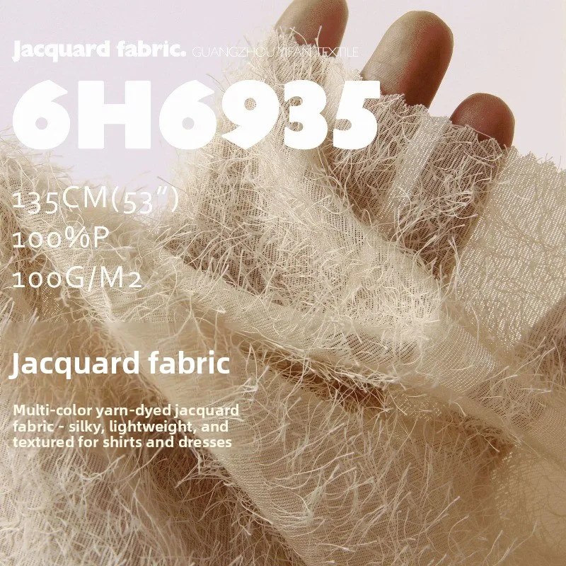 Light Thin Woolen Yarn Fringe Jacquard Fabric for Spring Summer Shirt Dress Shawl Diy Cloth By The Meter Sewing Material
Light Thin Woolen Yarn Fringe Jacquard Fabric for Spring Summer Shirt Dress Shawl Diy Cloth By The Meter Sewing Material