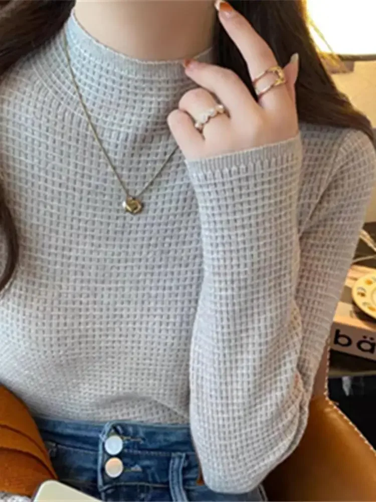 Korean Style Sweater Women Pullover Casual Half Turtleneck Long Sleeve Knit Sweater Female Jumpers Solid Basic Sweater
Korean Style Sweater Women Pullover Casual Half Turtleneck Long Sleeve Knit Sweater Female Jumpers Solid Basic Sweater