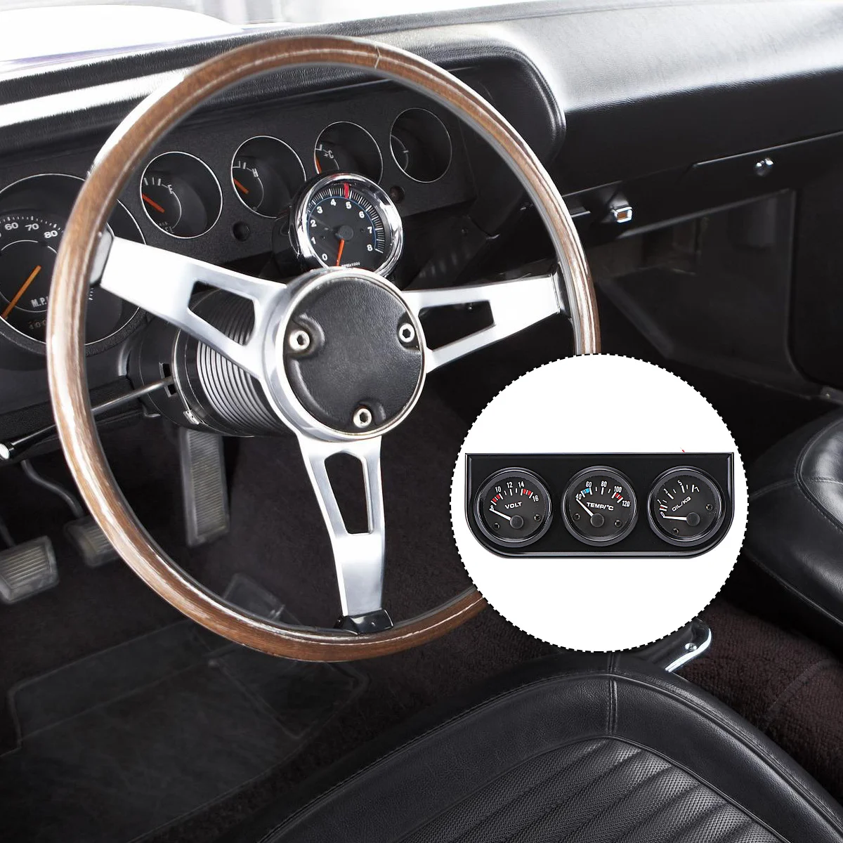 Triple Gauge 52mm Three-in-One Car Meter Oil Temp Water Temp Oil Pressure Sensor 3in1 Gauge Night Light Display
Triple Gauge 52mm Three-in-One Car Meter Oil Temp Water Temp Oil Pressure Sensor 3in1 Gauge Night Light Display