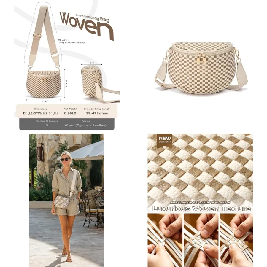 Trendy Checke Crossbody for Women PU Leather Checke Purse Fanny Packs Belt
Trendy Checke Crossbody for Women PU Leather Checke Purse Fanny Packs Belt
