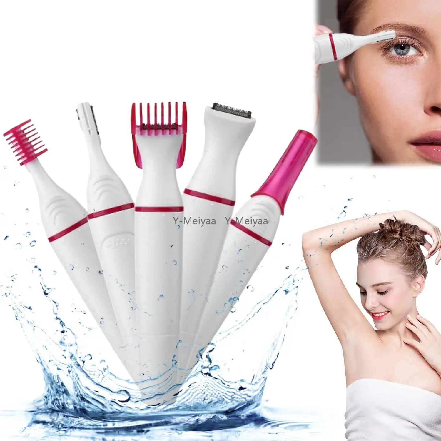 5 in 1 Eyebrow Trimmer,Mini Hair Removal for Facial Body Bikini,Portable Women Painless Razor Tool,Disassemble/Replace
5 in 1 Eyebrow Trimmer,Mini Hair Removal for Facial Body Bikini,Portable Women Painless Razor Tool,Disassemble/Replace