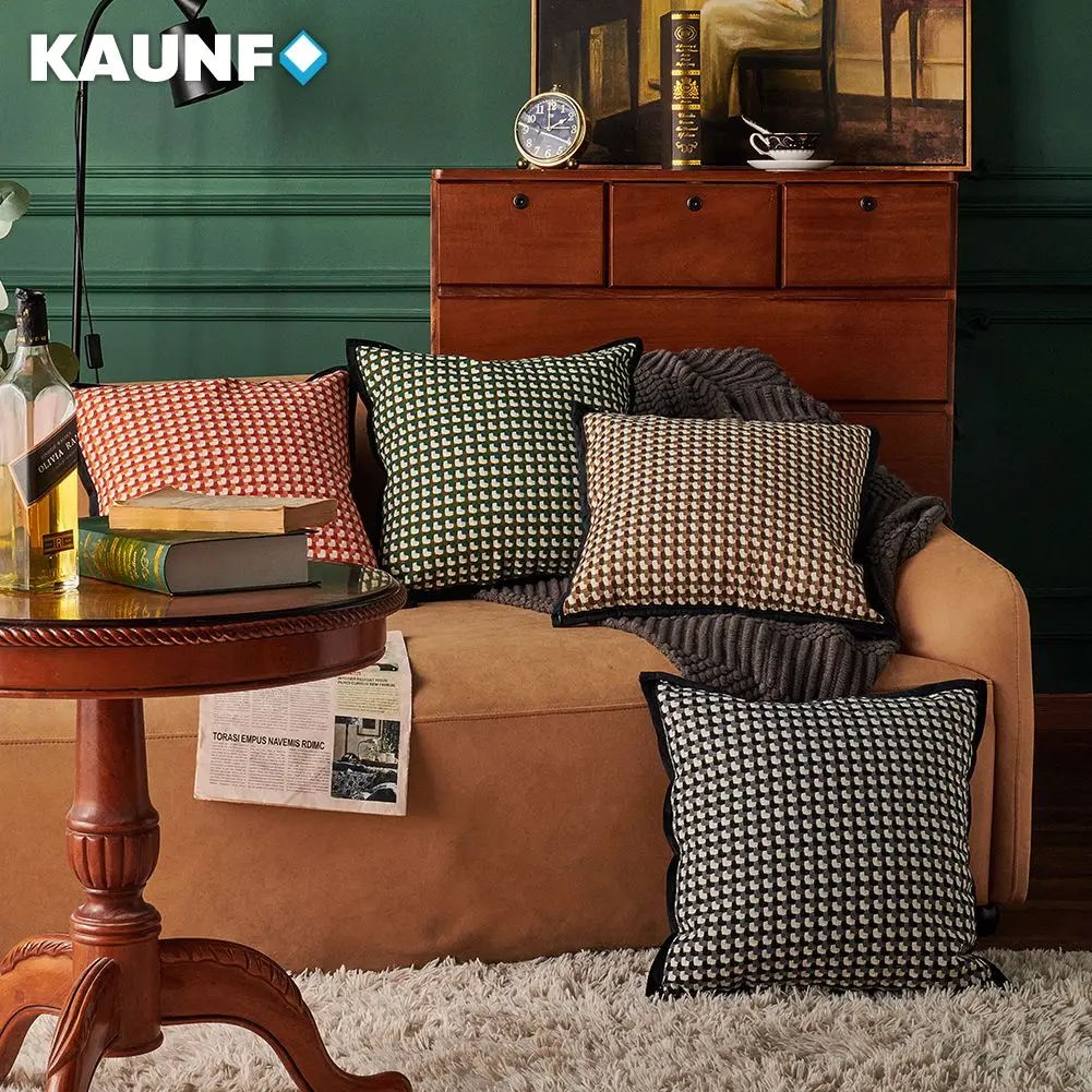 1PC Jacquard Weave Geometric Cushion Cover for Sofa Living Room Retro Pop Art Checkered Pillowcase Modern Home Decor 18x18 inch
1PC Jacquard Weave Geometric Cushion Cover for Sofa Living Room Retro Pop Art Checkered Pillowcase Modern Home Decor 18x18 inch