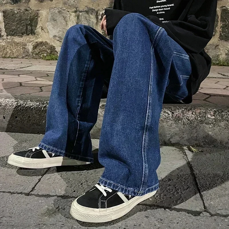 2026 New Streetwear Loose Jeans Men Korean Style Fashion Loose Straight Wide Leg Pants Men's Brand Clothing Black Light Blue
2026 New Streetwear Loose Jeans Men Korean Style Fashion Loose Straight Wide Leg Pants Men's Brand Clothing Black Light Blue 