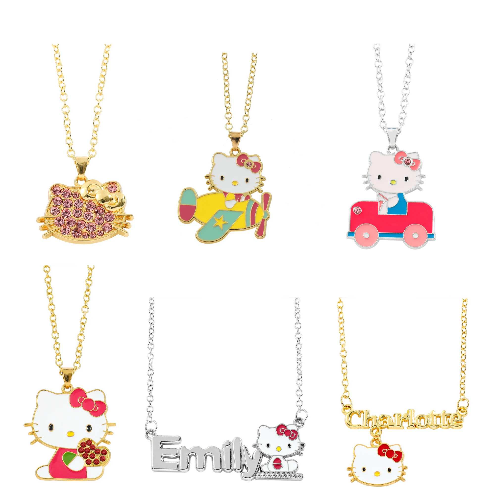 Kawaii мультфильм Sanrio HelloKitty серии письмо эмалированный металлический кулон ожерелье милые и милые украшения
Kawaii мультфильм Sanrio HelloKitty серии письмо эмалированный металлический кулон ожерелье милые и милые украшения