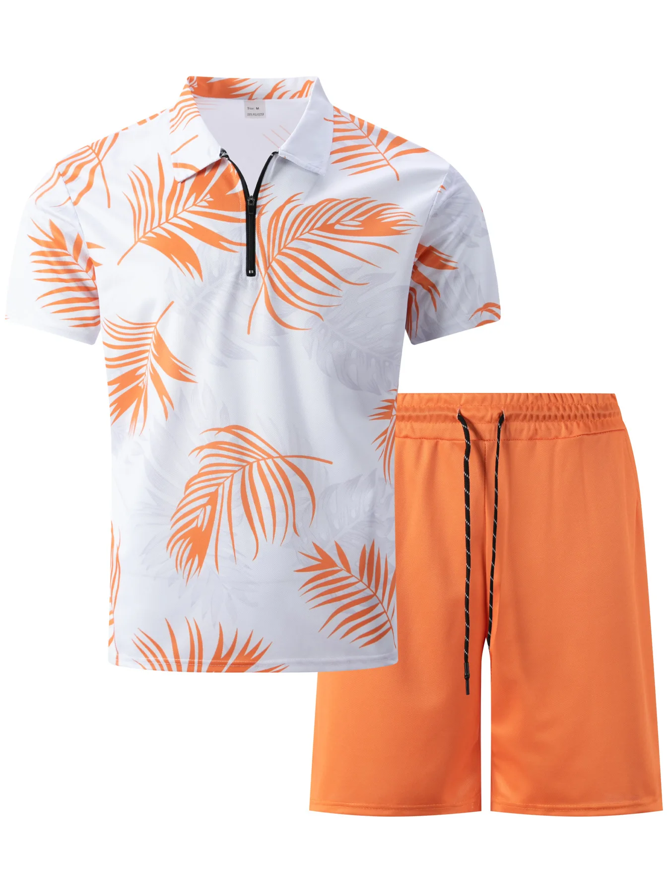 Men Digital Printed Zipper Short Sleeve Polo Matching Shorts Fashion Foreign Trade Beach Leisure Two Piece Suit
Men Digital Printed Zipper Short Sleeve Polo Matching Shorts Fashion Foreign Trade Beach Leisure Two Piece Suit