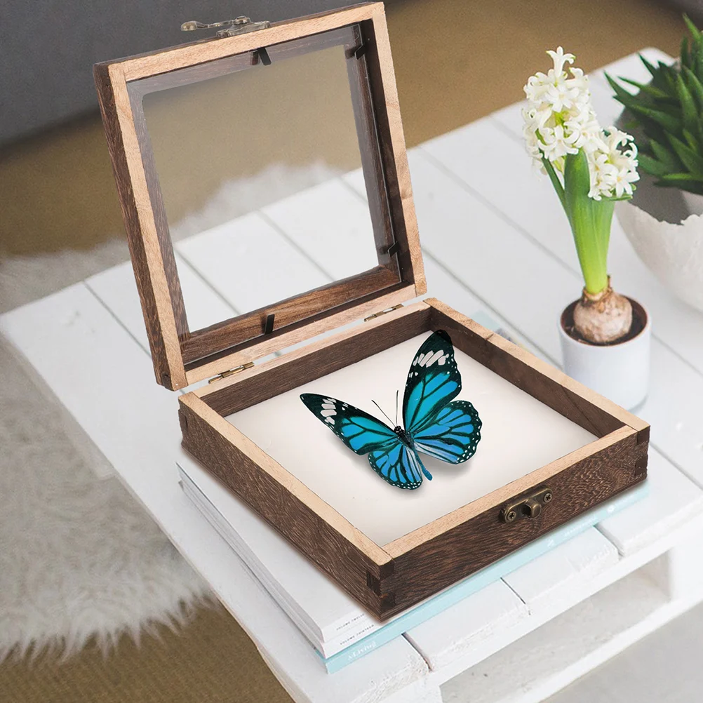 Display Case Butterfly Specimen Box Dried Flower Storage Dust-proof Plant Cases Container Wood Insect Showcase
Display Case Butterfly Specimen Box Dried Flower Storage Dust-proof Plant Cases Container Wood Insect Showcase