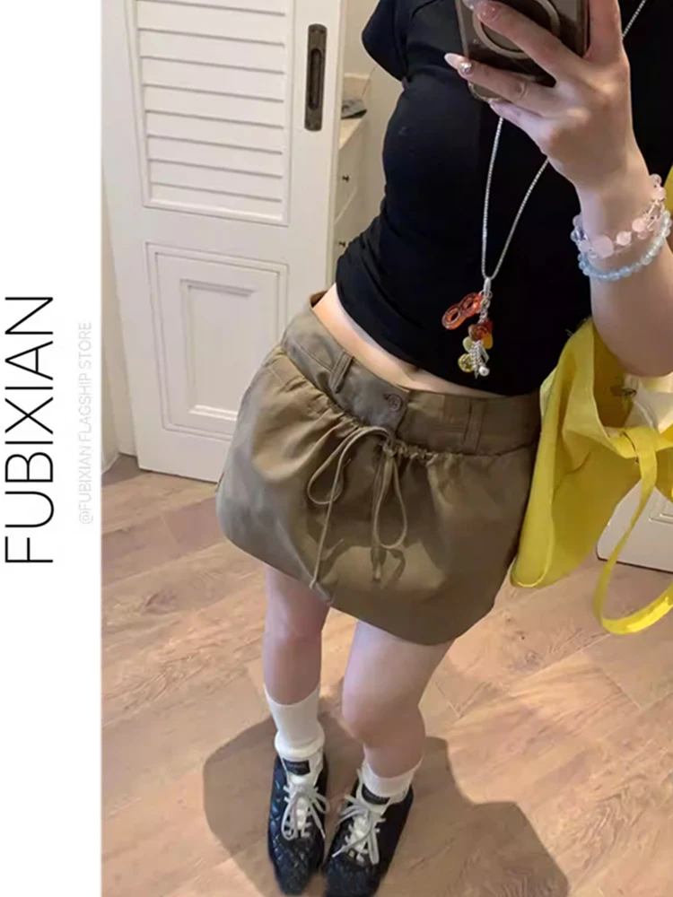Khaki Workwear Short Skirt Women's Summer 2026 New Belted Drawstring Korean Style Slimming Versatile Half-length Skirt
Khaki Workwear Short Skirt Women's Summer 2026 New Belted Drawstring Korean Style Slimming Versatile Half-length Skirt
