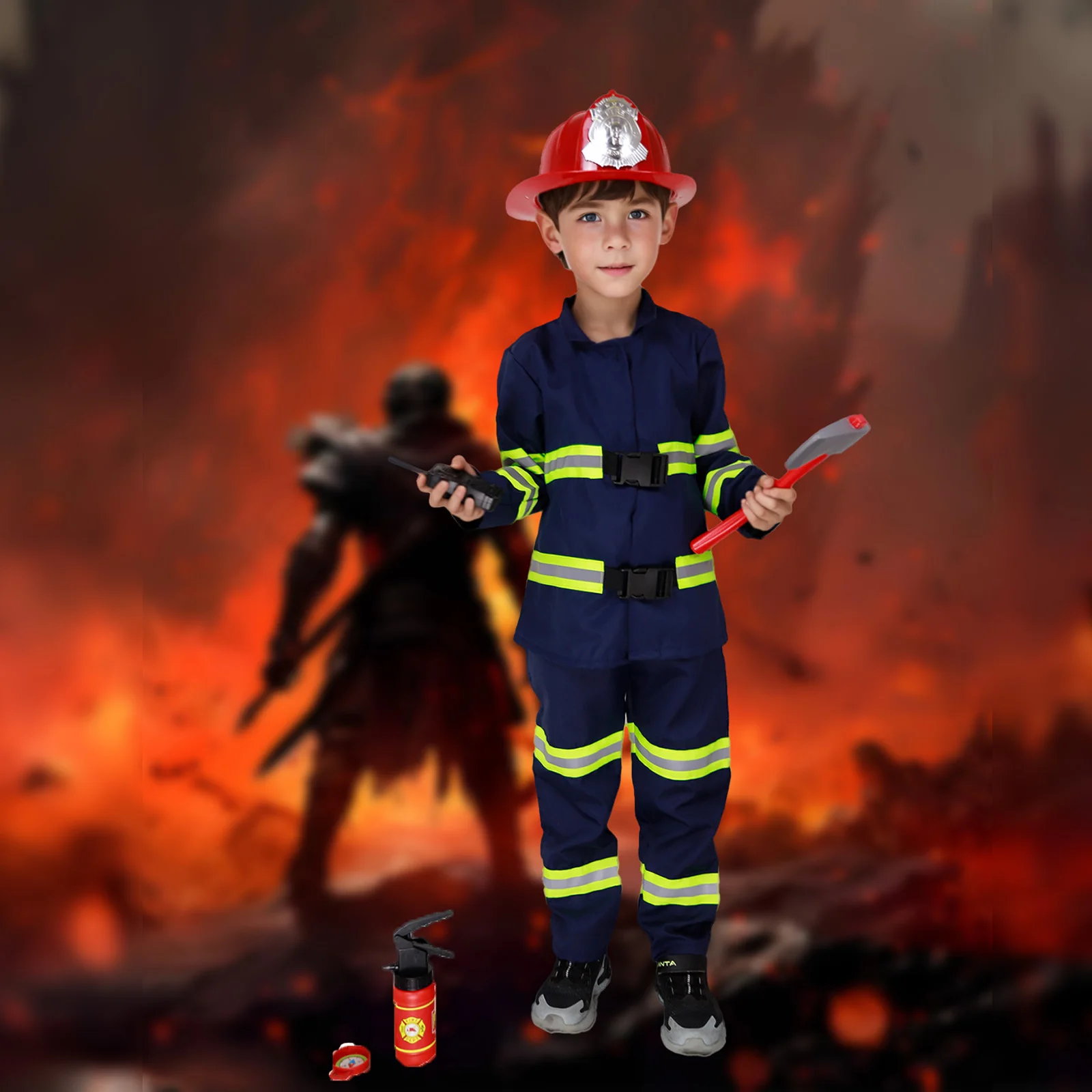 Kids Navy Blue Firefighter Costume Cosplay Uniform Party Costume Halloween Carnival Party Stage Performance Role Dress Up
Kids Navy Blue Firefighter Costume Cosplay Uniform Party Costume Halloween Carnival Party Stage Performance Role Dress Up