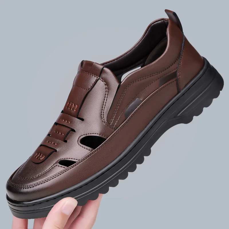 Plus Size 38-48 Breathable Comfortable Soft Leather Shoes Men Sandals Summer 2026 Formal Dress Shoes Hollow Hole Shoes Business
Plus Size 38-48 Breathable Comfortable Soft Leather Shoes Men Sandals Summer 2026 Formal Dress Shoes Hollow Hole Shoes Business