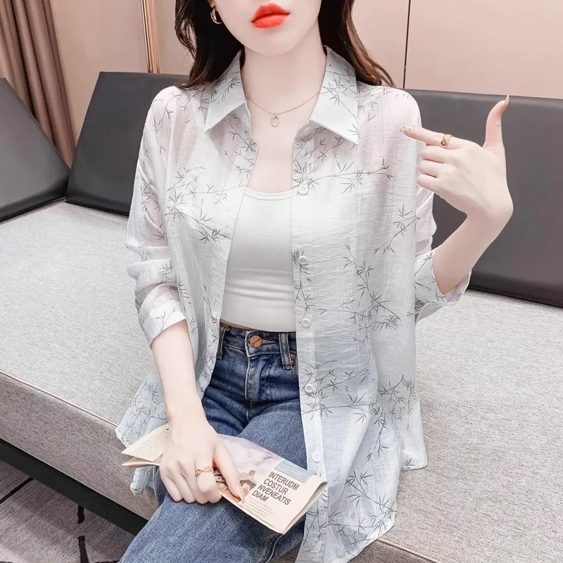 Легкая летняя модная верхняя одежда из бамбукового лиоцелла с длинными рукавами, свободного кроя, универсальная, с защитой от солнца
Легкая летняя модная верхняя одежда из бамбукового лиоцелла с длинными рукавами, свободного кроя, универсальная, с защитой от солнца