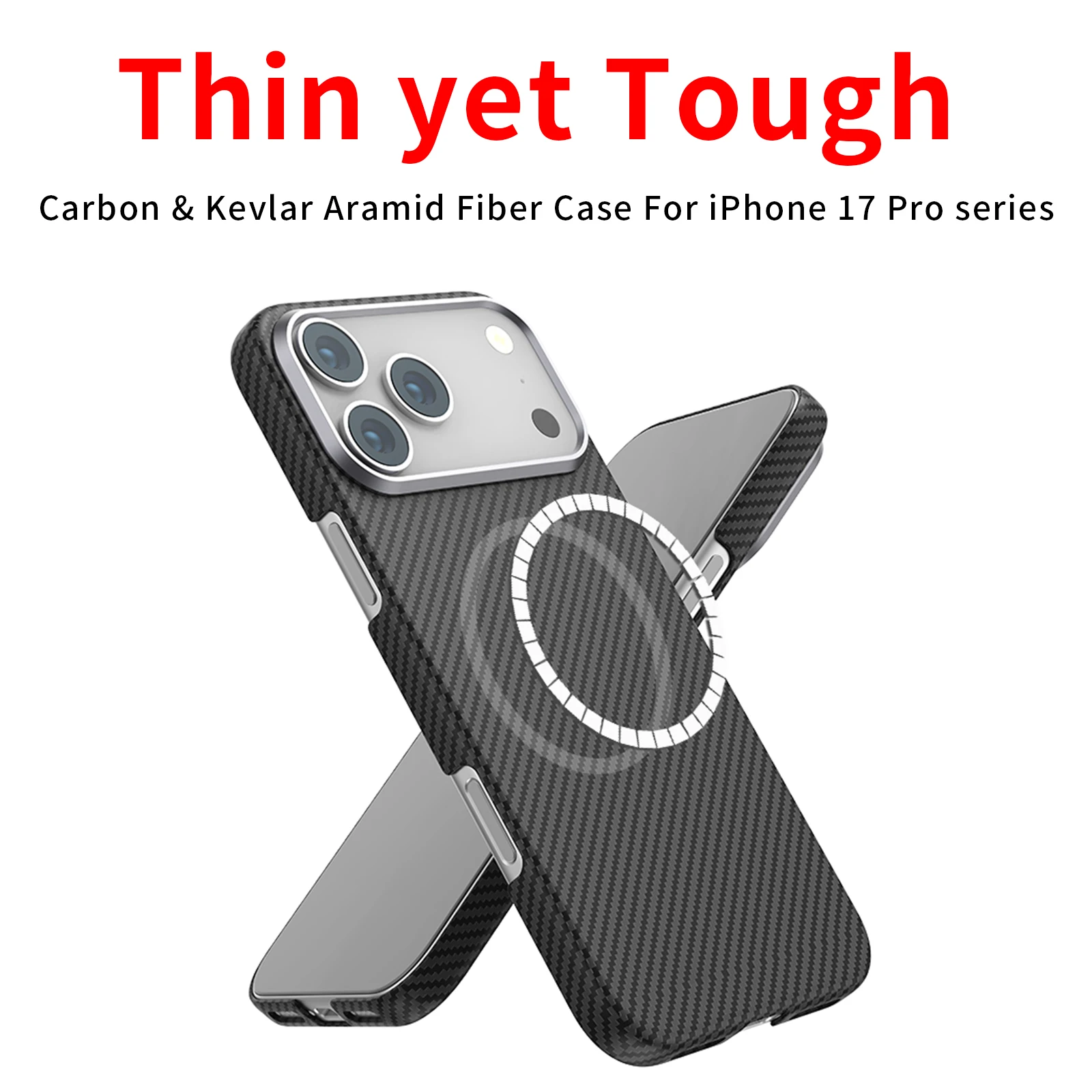 for iPhone 17 Pro Max/17 Pro/17 Air/17 Aramid Carbon Fiber 600d Case Ultra thin Lightweight Cover Compatible with MagSafe
for iPhone 17 Pro Max/17 Pro/17 Air/17 Aramid Carbon Fiber 600d Case Ultra thin Lightweight Cover Compatible with MagSafe