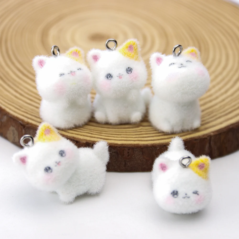 20PCS 3D Flocking Cute Cat Charms Plush Dolls Pendants for Necklace Keychain Jewelry Making DIY Handmade Accessories Wholesale
20PCS 3D Flocking Cute Cat Charms Plush Dolls Pendants for Necklace Keychain Jewelry Making DIY Handmade Accessories Wholesale