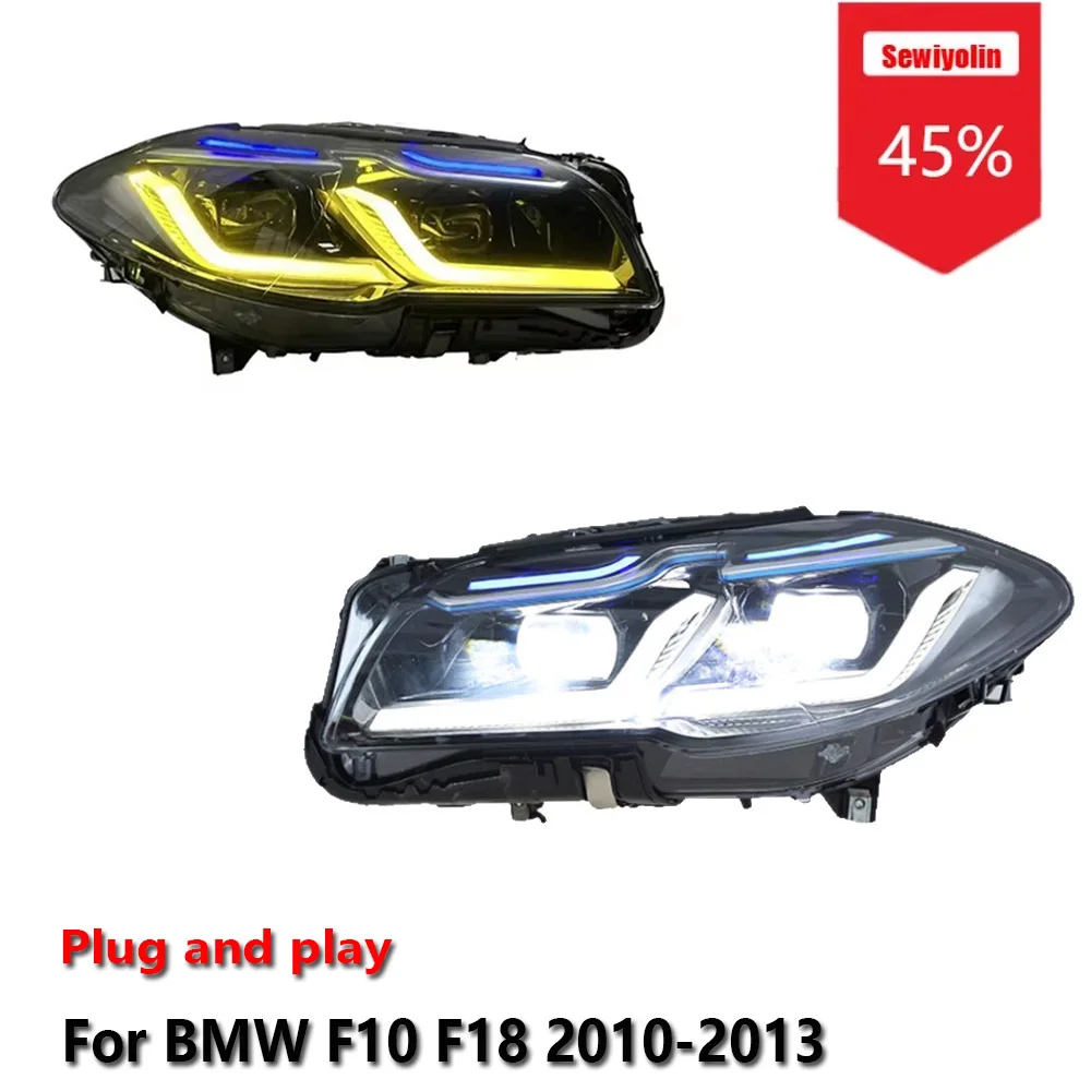 Sewiyolin Car LED Headlight Assemblies For BMW F10 F18 2010-2013 Dual-color DRL Brake Turn Signal Lamp Plug and Play
Sewiyolin Car LED Headlight Assemblies For BMW F10 F18 2010-2013 Dual-color DRL Brake Turn Signal Lamp Plug and Play