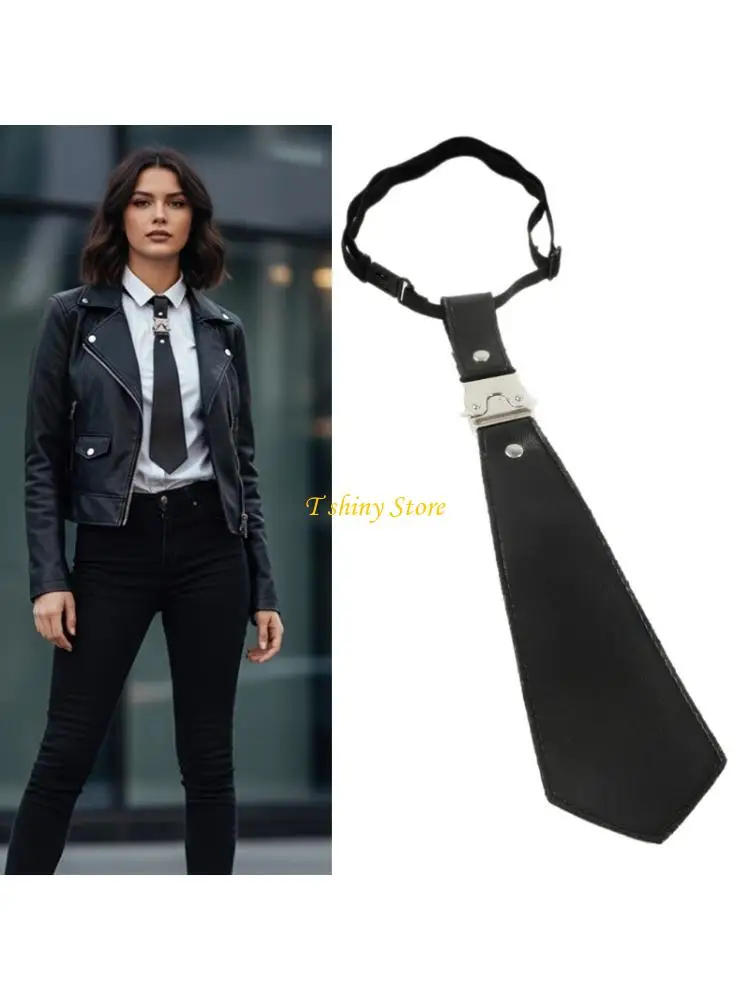 N58F PU Leather And Metal Tie Adjustable Modern Necktie For Weddings Business Meetings Everyday Sophisticated
N58F PU Leather And Metal Tie Adjustable Modern Necktie For Weddings Business Meetings Everyday Sophisticated