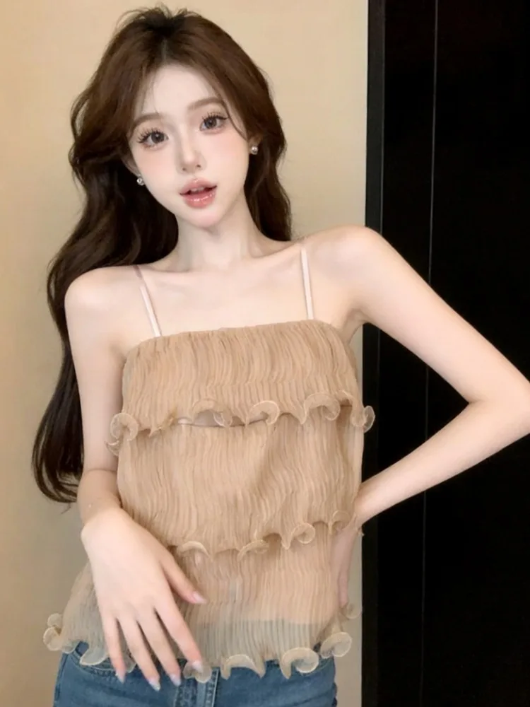 Summer New Style Vacation Theme One Shoulder Hem Trim Tube Top Loose Fashionable Short Top Women's plus Size Knitted Vest
Summer New Style Vacation Theme One Shoulder Hem Trim Tube Top Loose Fashionable Short Top Women's plus Size Knitted Vest