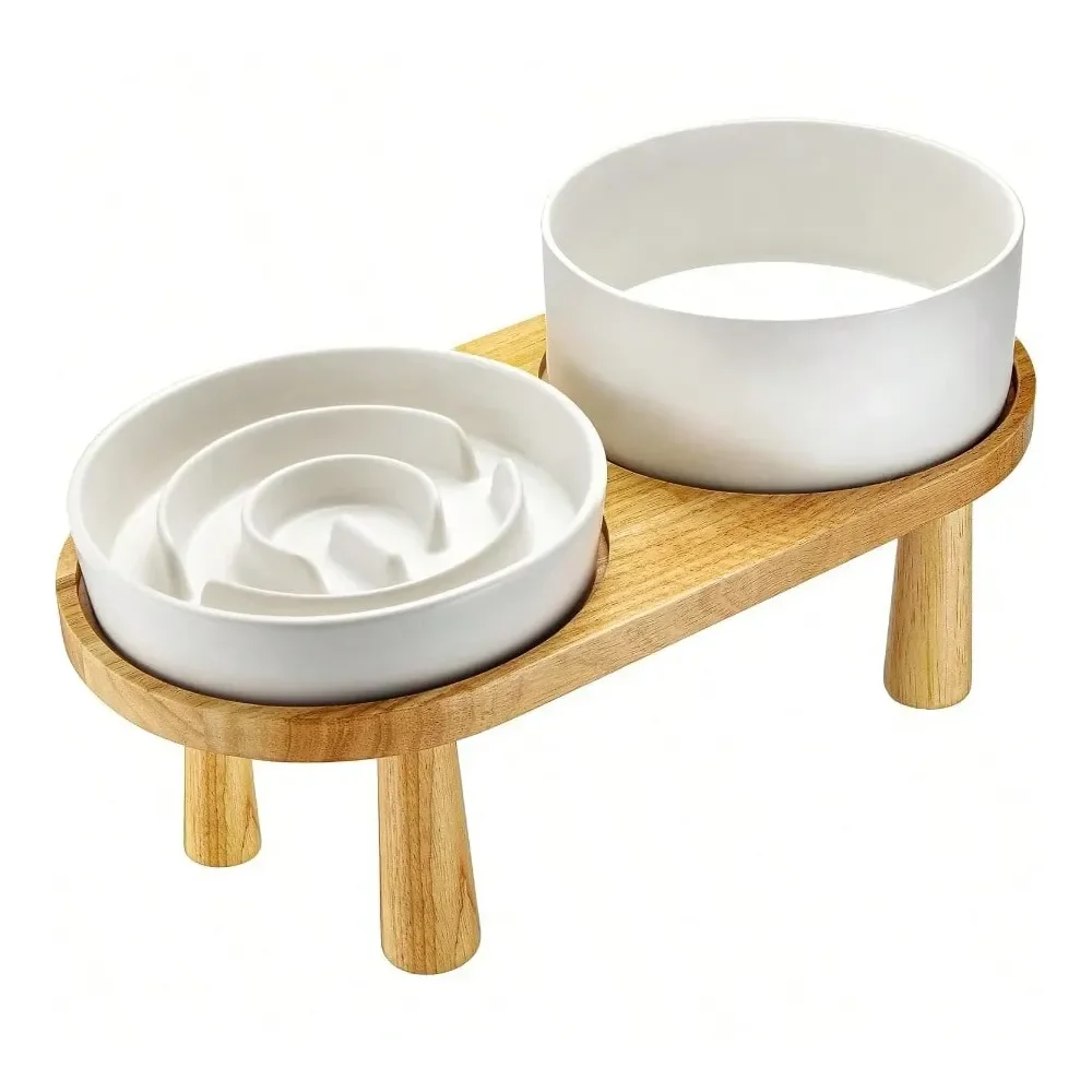Dog Bowl Dog SuppliesSlow Feeder And Water Bowl Set For Medium And Large Dogs Ceramic Dog Bowls Elevated With Wooden Stand 2.0 C
Dog Bowl Dog SuppliesSlow Feeder And Water Bowl Set For Medium And Large Dogs Ceramic Dog Bowls Elevated With Wooden Stand 2.0 C