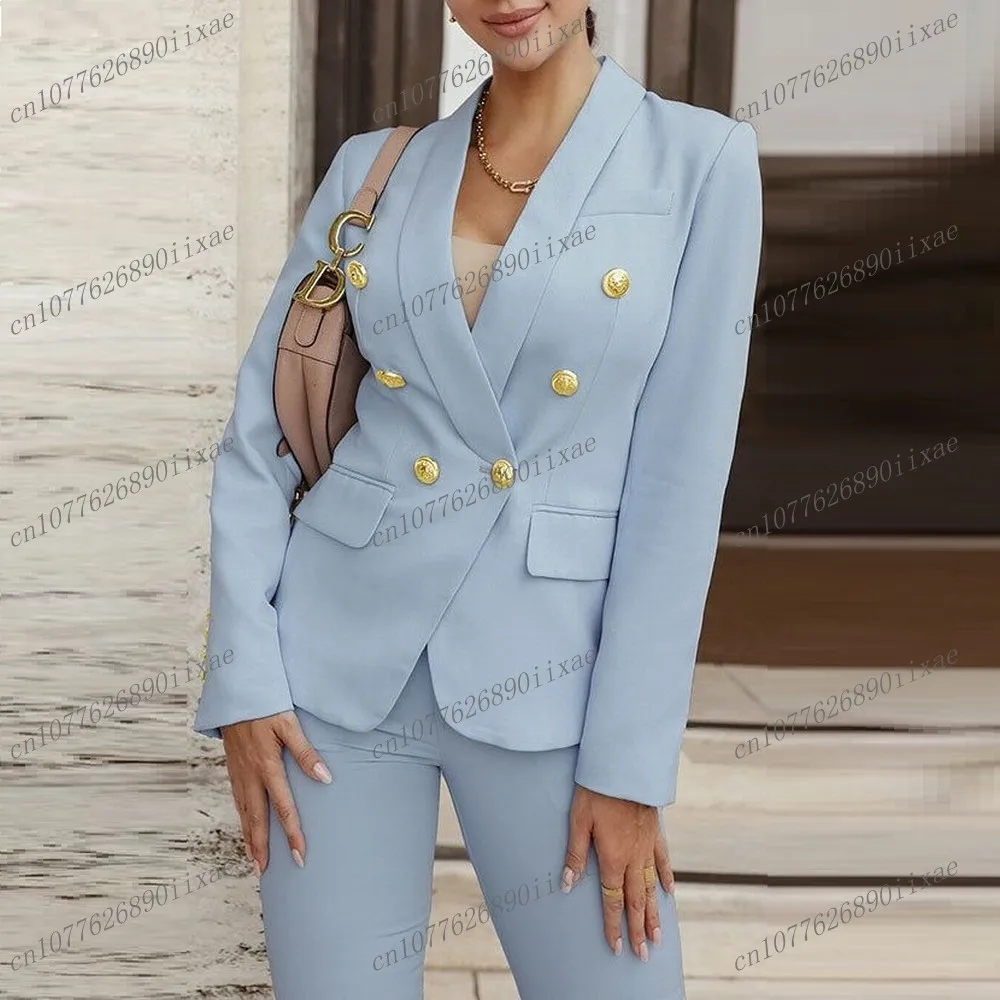 New Sky Blue Lady Formal Business Office Women Suits Mother Wedding Party Special Occasions Ladies Two-Piece Set Jacket Pants
New Sky Blue Lady Formal Business Office Women Suits Mother Wedding Party Special Occasions Ladies Two-Piece Set Jacket Pants