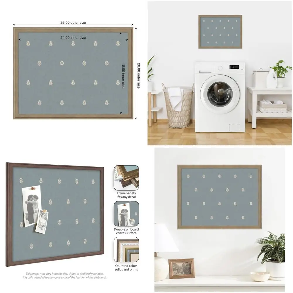 Blue Botanical Linen Pinboard, 26x20, with Florence Light Brown Frame for Vision Board or Wall Decor
Blue Botanical Linen Pinboard, 26x20, with Florence Light Brown Frame for Vision Board or Wall Decor