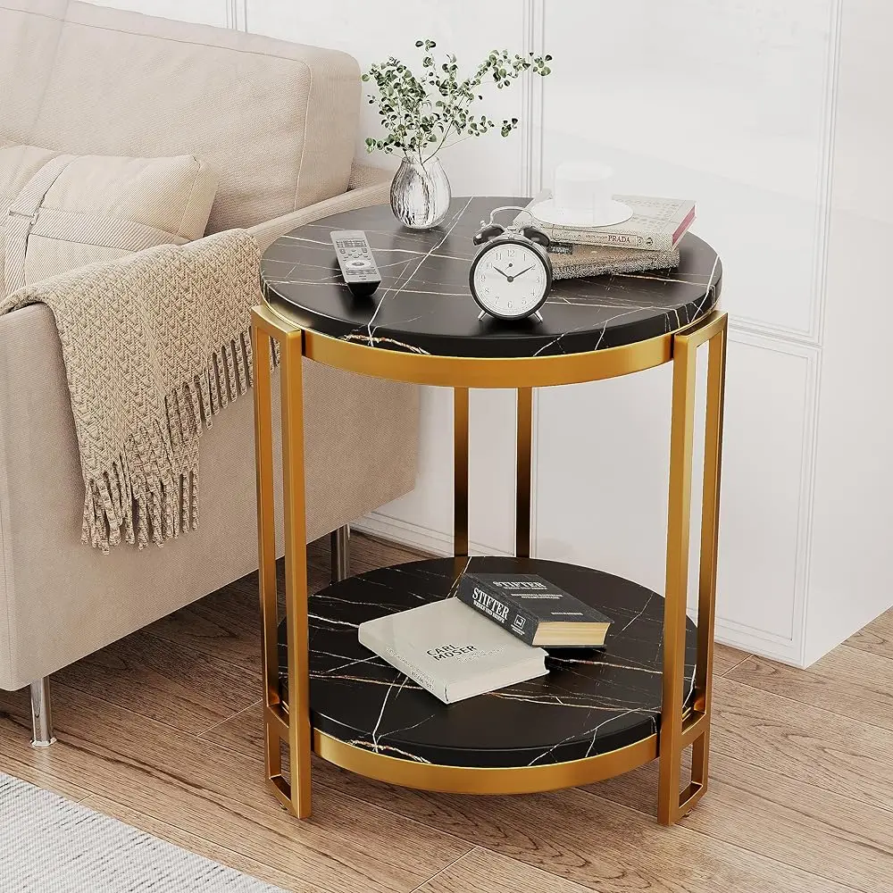 Industrial End , 2-Tier Wood Look Round , Small Modern Gold Metal Coffee Nightstand Room Bedroom-Brown Robot vacuum cleaner
Industrial End , 2-Tier Wood Look Round , Small Modern Gold Metal Coffee Nightstand Room Bedroom-Brown Robot vacuum cleaner