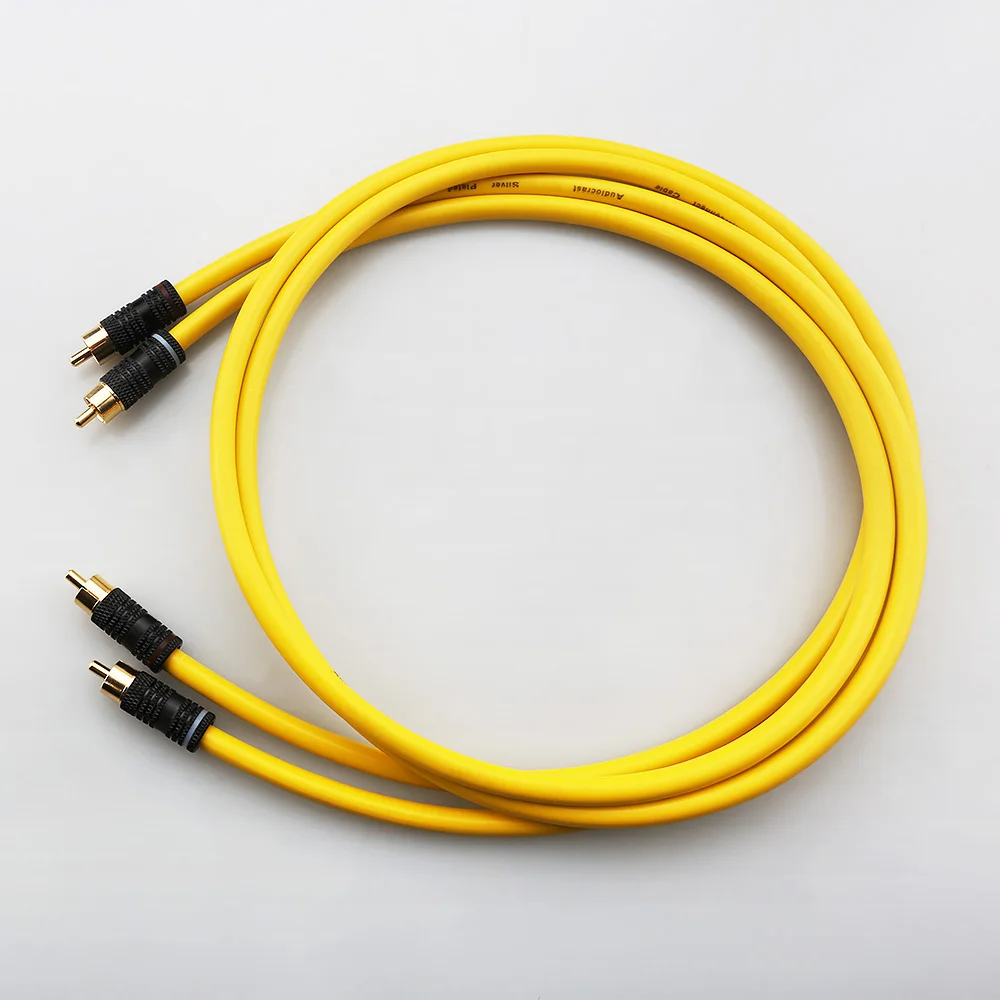 Audiocrast Silver Plated RCA Male to Male Hi-Fi Audio Interconnect Cable, 1 Pair Stereo Signal Cord
Audiocrast Silver Plated RCA Male to Male Hi-Fi Audio Interconnect Cable, 1 Pair Stereo Signal Cord