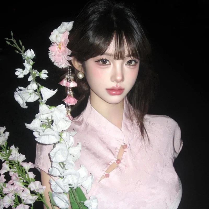 Pink Peony Flower Tassel Hair Clip Ancient Style Side Step Rocking Hair Accessory for Hanfu Qipao Headwear
Pink Peony Flower Tassel Hair Clip Ancient Style Side Step Rocking Hair Accessory for Hanfu Qipao Headwear